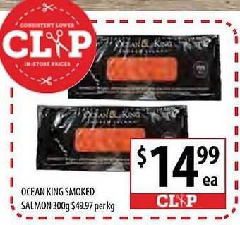 Supabarn Ocean king smoked salmon offer