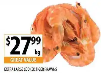 Supabarn Extra large cooked tiger prawns offer