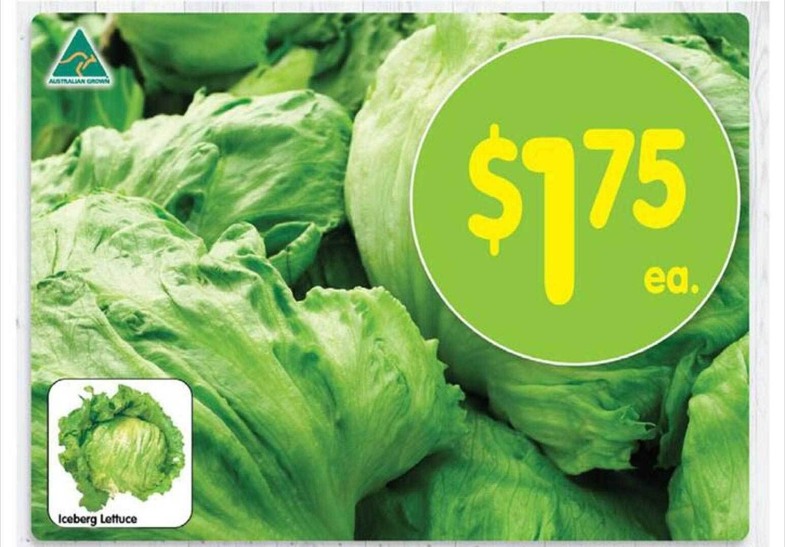 Iceberg lettuce offer at Spar