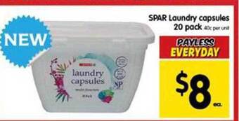 Spar Spar laundry capsules 20 pack offer
