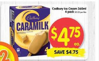 Spar Cadbury ice cream 360ml 4 pack offer