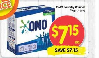 Spar Omo laundry powder 1kg offer