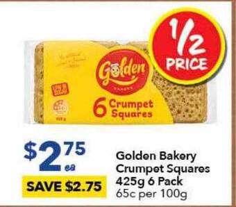 Ritchies Golden bakery crumpet squares 425g offer