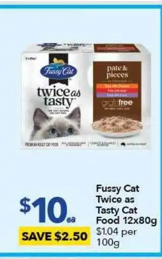 Ritchies Fussy cat twice as tasty cat food 12x80g offer