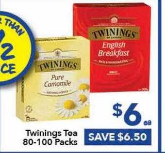 Ritchies Twinings tea 80-100 packs offer