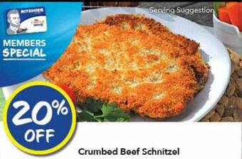 Ritchies Crumbed beef schnitzel offer