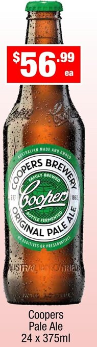Liquor Stax Coopers Pale Ale 24 x 375ml offer