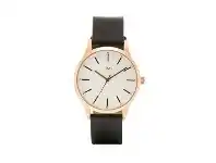 Bevilles Jewellery JAG Ladies Malcom Rose Gold & Black Leather Watch J1966 offer