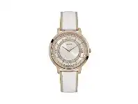 Bevilles Jewellery Guess Montauk White Leather Ladies Watch W0934L1 offer