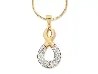 Bevilles Jewellery 9ct Yellow Gold Crystal Necklace offer