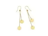Bevilles Jewellery 9ct Silver Infused Circle Drop Earrings offer