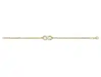 Bevilles Jewellery 9ct Yellow & White Gold Silver Infused Infinity Bracelet offer