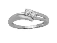 Bevilles Jewellery Sterling Silver 0.10ct Diamond Ring offer