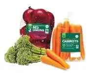 Woolworths Australian Carrots 1kg Pack + Red Onions 1kg Pack + Broccolini Bunch offer