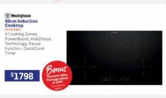 Retravision Westinghouse 90cm induction cooktop offer