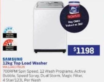 Samsung 12kg top load washer