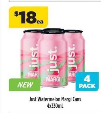 Liquorland Just watermelon margi cans offer