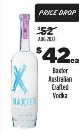 Liquorland Baxter australian crafted vodka offer