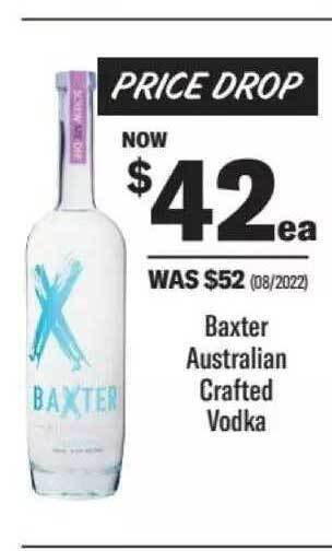 Liquorland Baxter australian crafted vodka offer