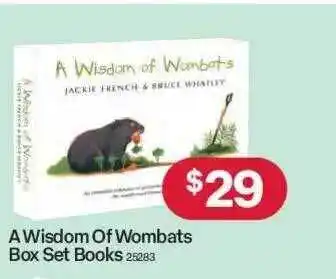 Australia Post A wisdom of wombats box set books offer