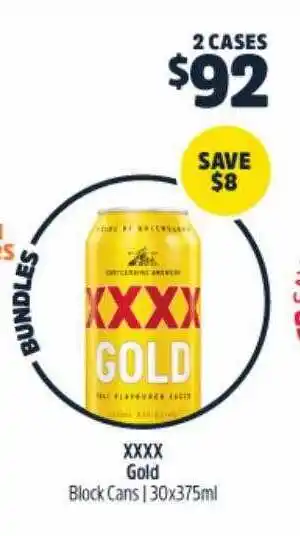 BWS Xxxx gold block cans offer