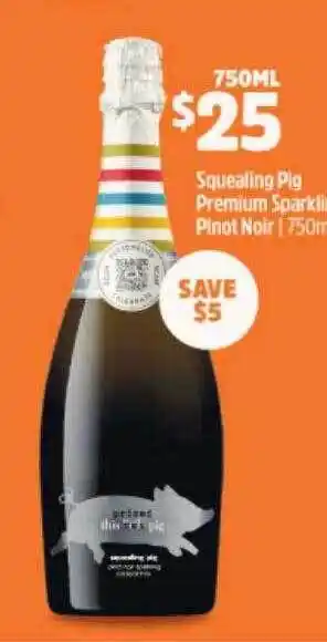 Squealing pig premium sparkling pinot noir
