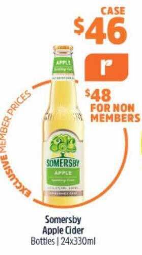 BWS Somersby apple cider bottles offer