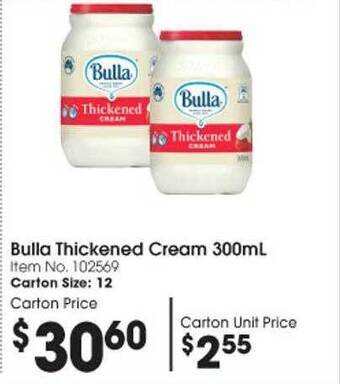 Campbells Wholesale Bulla thickened cream offer