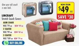 Lincraft Lincraft stretch couch covers offer