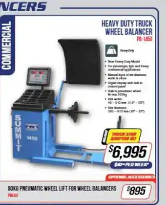 Summit heavy duty truck wheel balancer