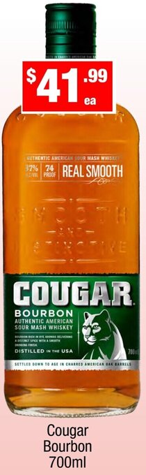 Liquor Stax Cougar Bourbon 700ml offer