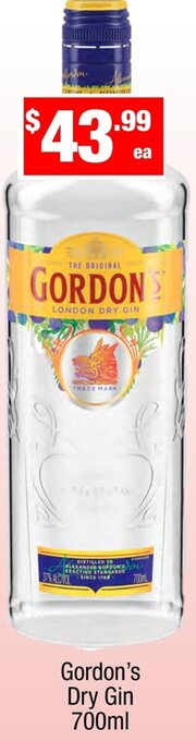 Liquor Stax Gordon's Dry Gin 700ml offer