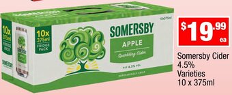 Liquor Stax Somersby Cider 4.5% Varieties 10 x 375ml offer