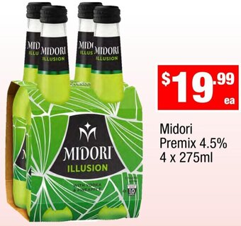 Midori Premix 4.5% 4 x 275ml