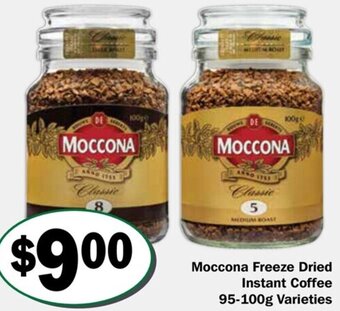 Friendly Grocer Moccona Freeze Dried Instant Coffee 95-100g Varieties offer