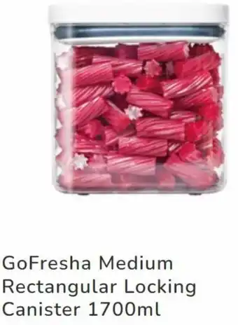GoFresha Medium Rectangular Locking Canister 1700ml