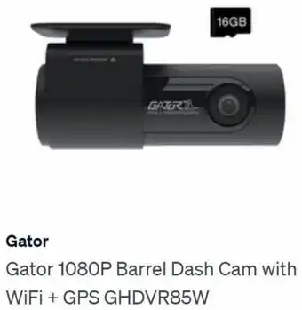 SuperCheap Auto Gator 1080P Barrel Dash Cam With WiFi + GPS GHDVR85W offer