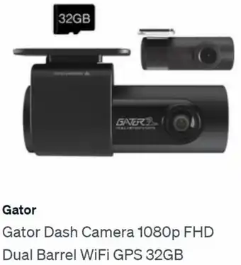 SuperCheap Auto Gator Dash Camera 1080p FHD Dual Barrel WiFi GPS 32GB offer