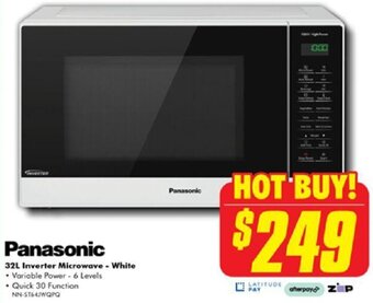 Panasonic 32L Inverter Microwave -White