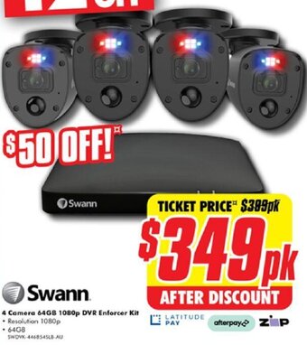 The Good Guys 4 Camera 64GB 1080p DVR Enforcer Kit offer
