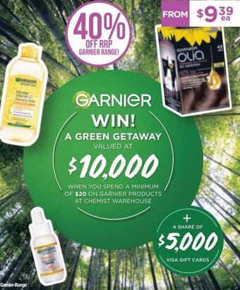 Chemist Warehouse Garnier Range offer