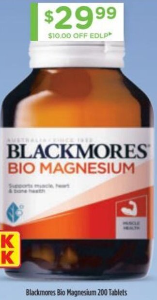 Chemist Warehouse Blackmores Bio Magnesium 200 Tablets offer