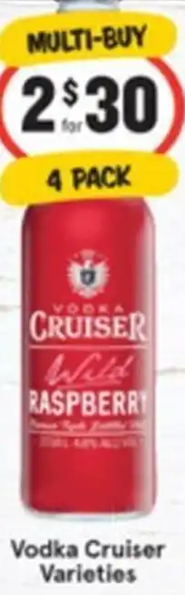 IGA Liquor Vodka Cruiser Varieties offer