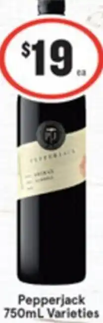 IGA Liquor Pepperjack 750ml Varieties offer