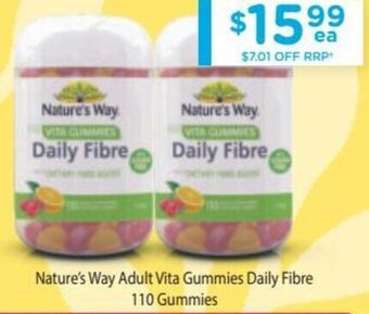 Chemist Warehouse Nature's Way Adult Vita Gummies Daily Fibre 110 Gummies offer