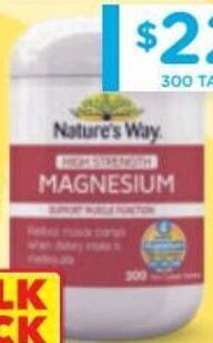 Chemist Warehouse Nature's Way High Strength Magnesium 300 Tablets, offer
