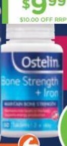 Chemist Warehouse Ostelin Bone Strength + Iron 60 Tablets offer