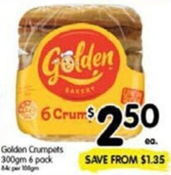 Spar Golden Crumpets 300gm 6 Pack offer
