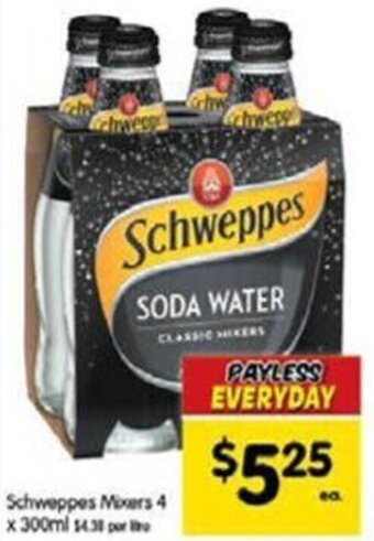 Spar Schweppes Mixers 4 x 300ml offer