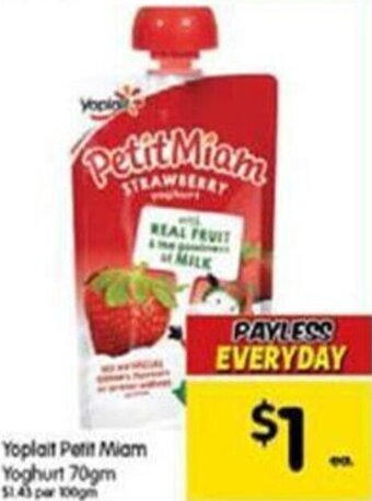 Yoplait Petit Miam Yoghurt 70gm